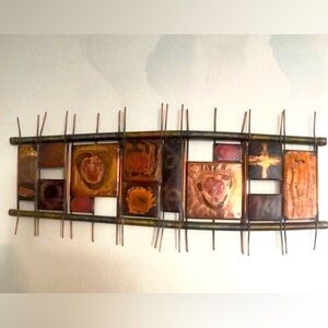 Large Signed Moran Brown copper wall art sculpture from their archives